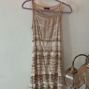 Missoni Beige Striped Mini Dress